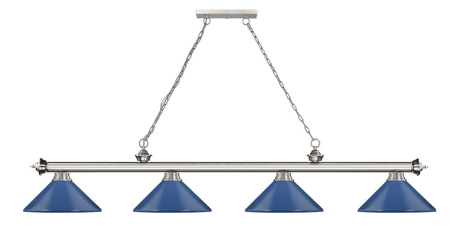 2306-4BN-MNB - Cordon 4 Light 82" Billiard - Brushed Nickel