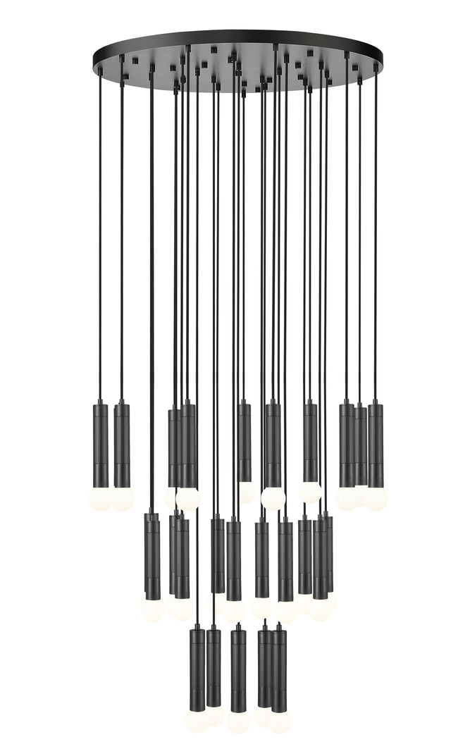 1956P-27R-MB - Stari 27 Light 36" Chandelier - Matte Black