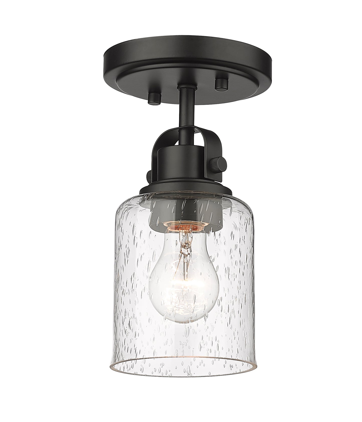 340F1-MB - Kinsley 1 Light Flush 5" Mount - Matte Black