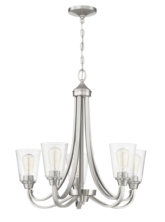 41925-BNK-CS - Grace 5 Light 26" Wide Chandelier - Brushed Nickel