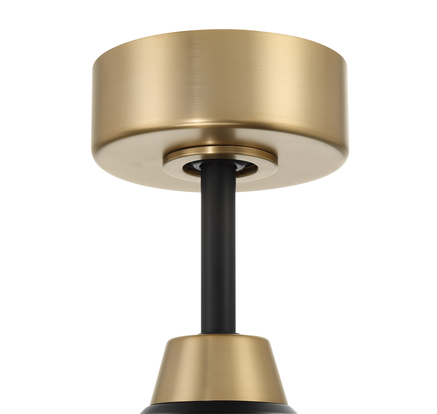 EVY60FBSB3-NWF - Envy 60" Ceiling fan, no Wifi 60" 3 Blade Ceiling Fan with Light Kit - Flat Black / Satin Brass