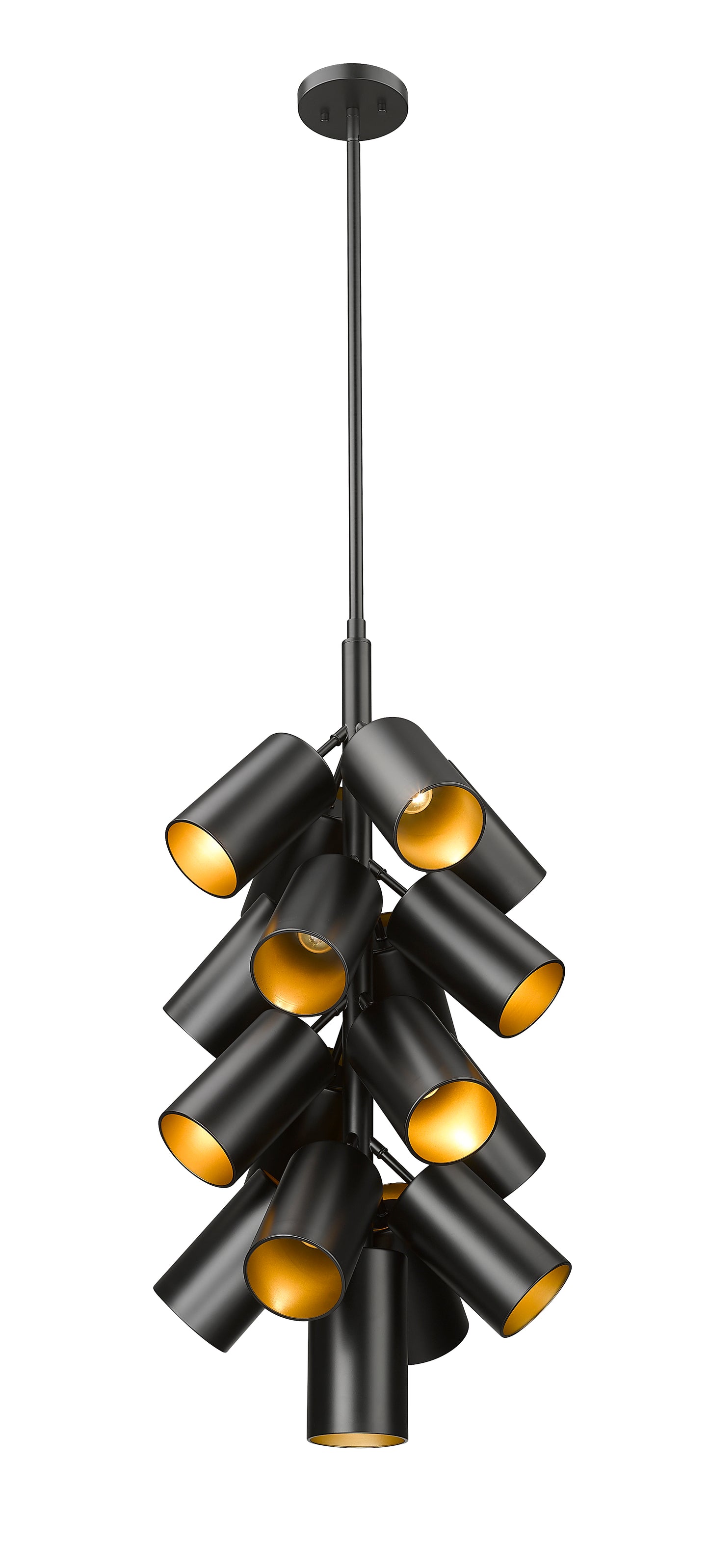 7520-17MB - Lumina 17 Light 17" Chandelier - Matte Black