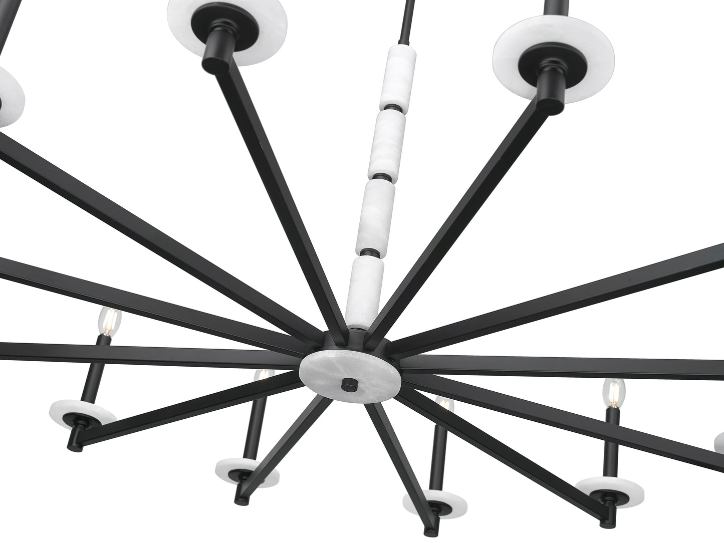 3045-12MB - Kaden 12 Light 48" Chandelier - Matte Black