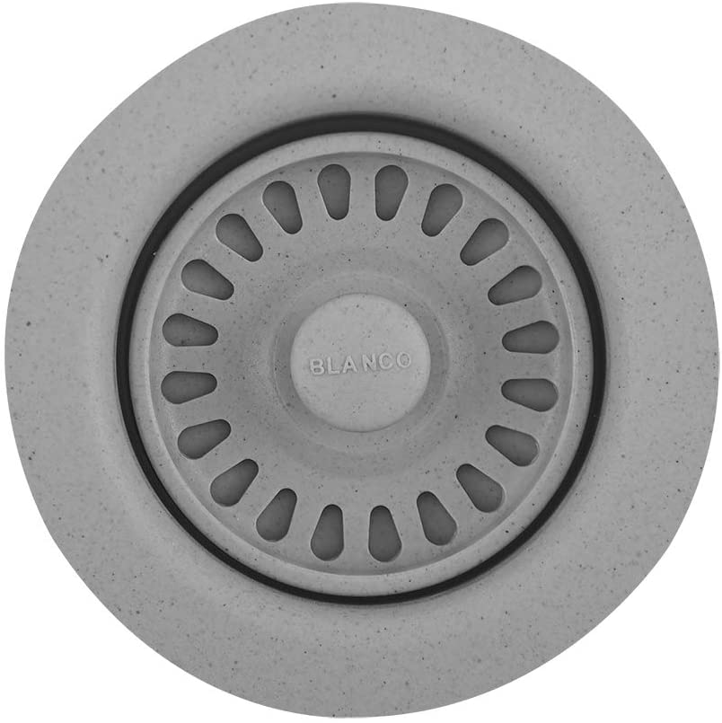 442228 - 3-1/2" Decorative Basket Strainer and Sink Flange - Metallic Gray