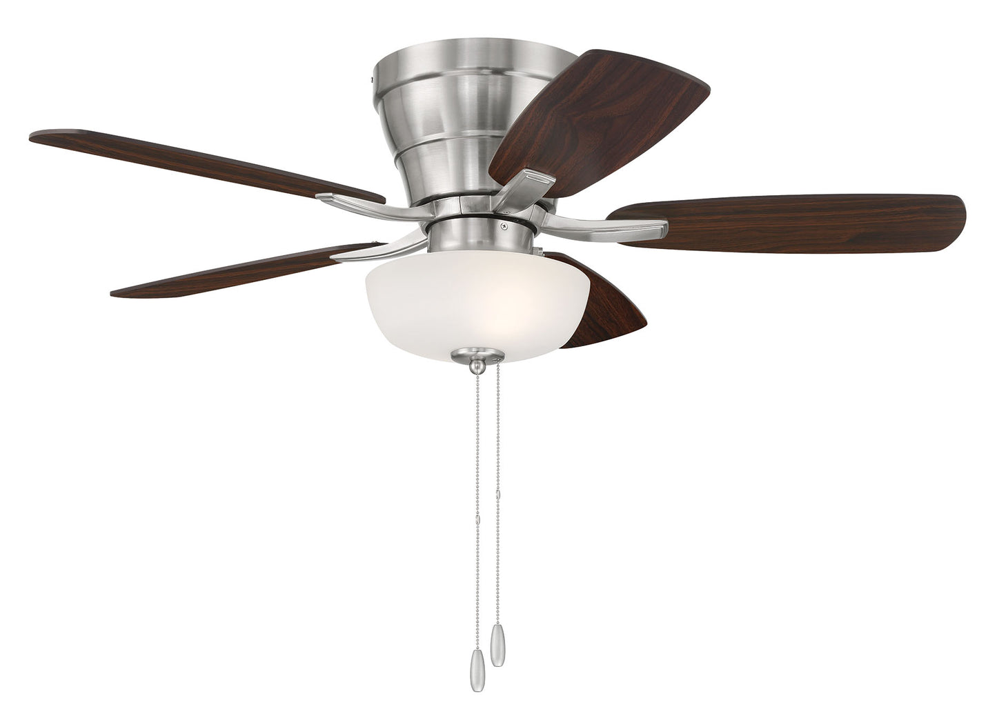 WHL42BNK5C1 - Wheeler 42 2-Light Bowl 42" 5 Blade Ceiling Fan with Light Kit - Brushed Nickel