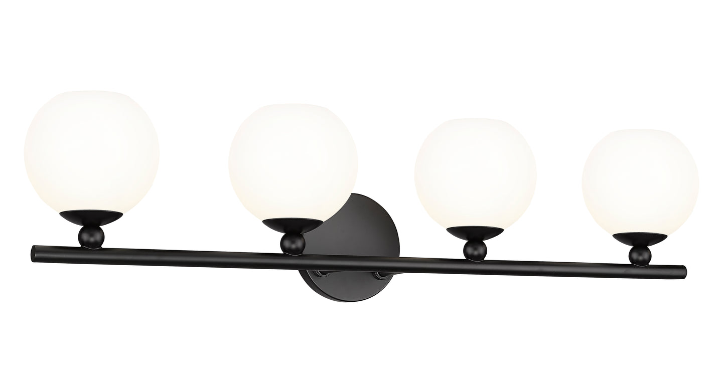 1100-4V-MB - Neoma 4 Light 30" Vanity - Matte Black