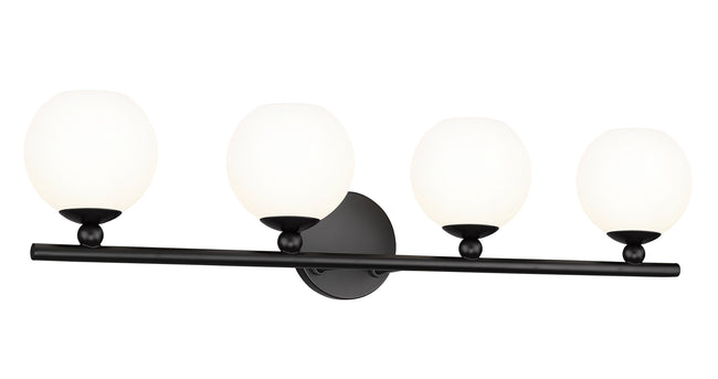 1100-4V-MB - Neoma 4 Light 30" Vanity - Matte Black