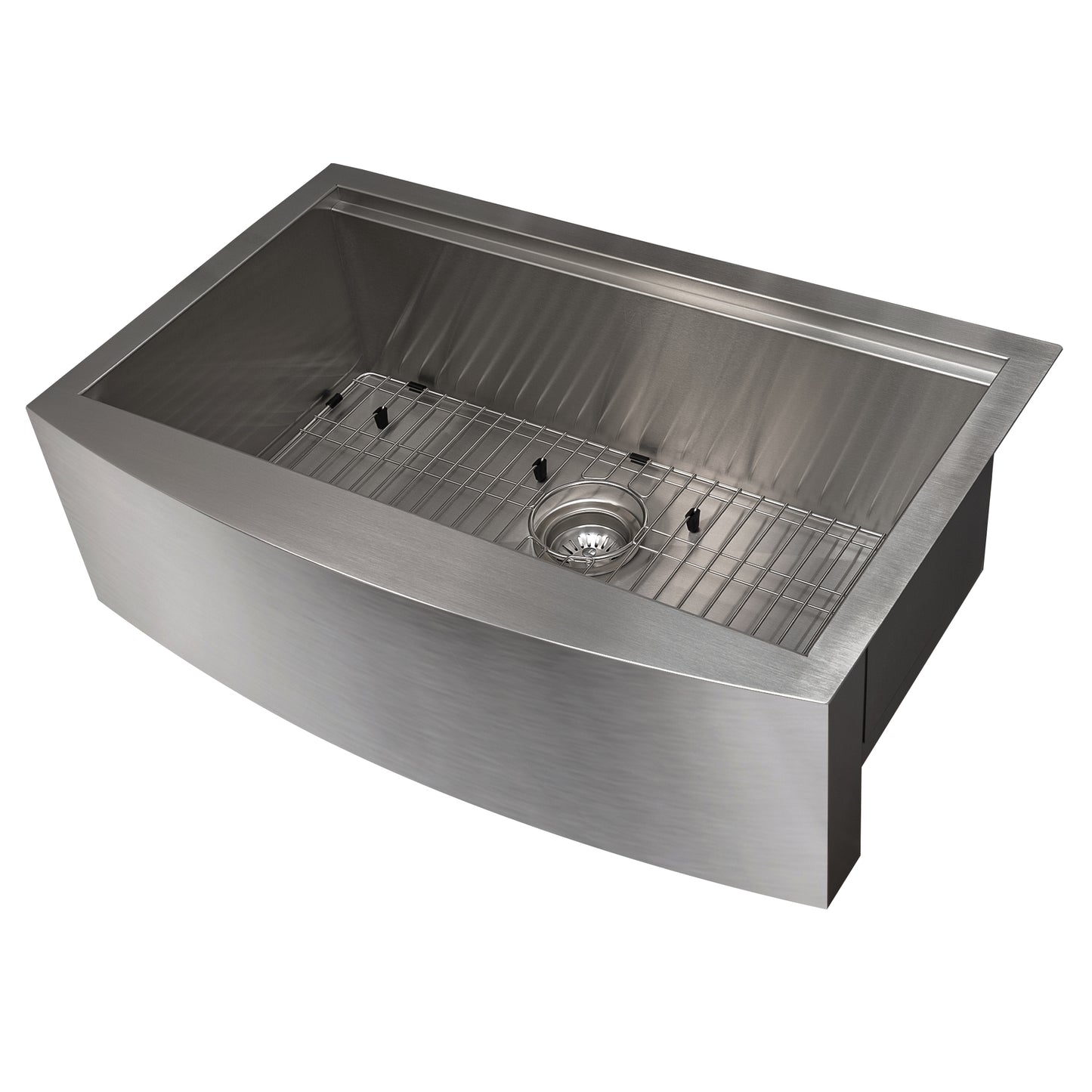 SLSAP-33 - 33" Moritz Farmhouse Apron Mount Single Bowl Stainless Steel Kitchen Sink with Bottom Grid and Accessories