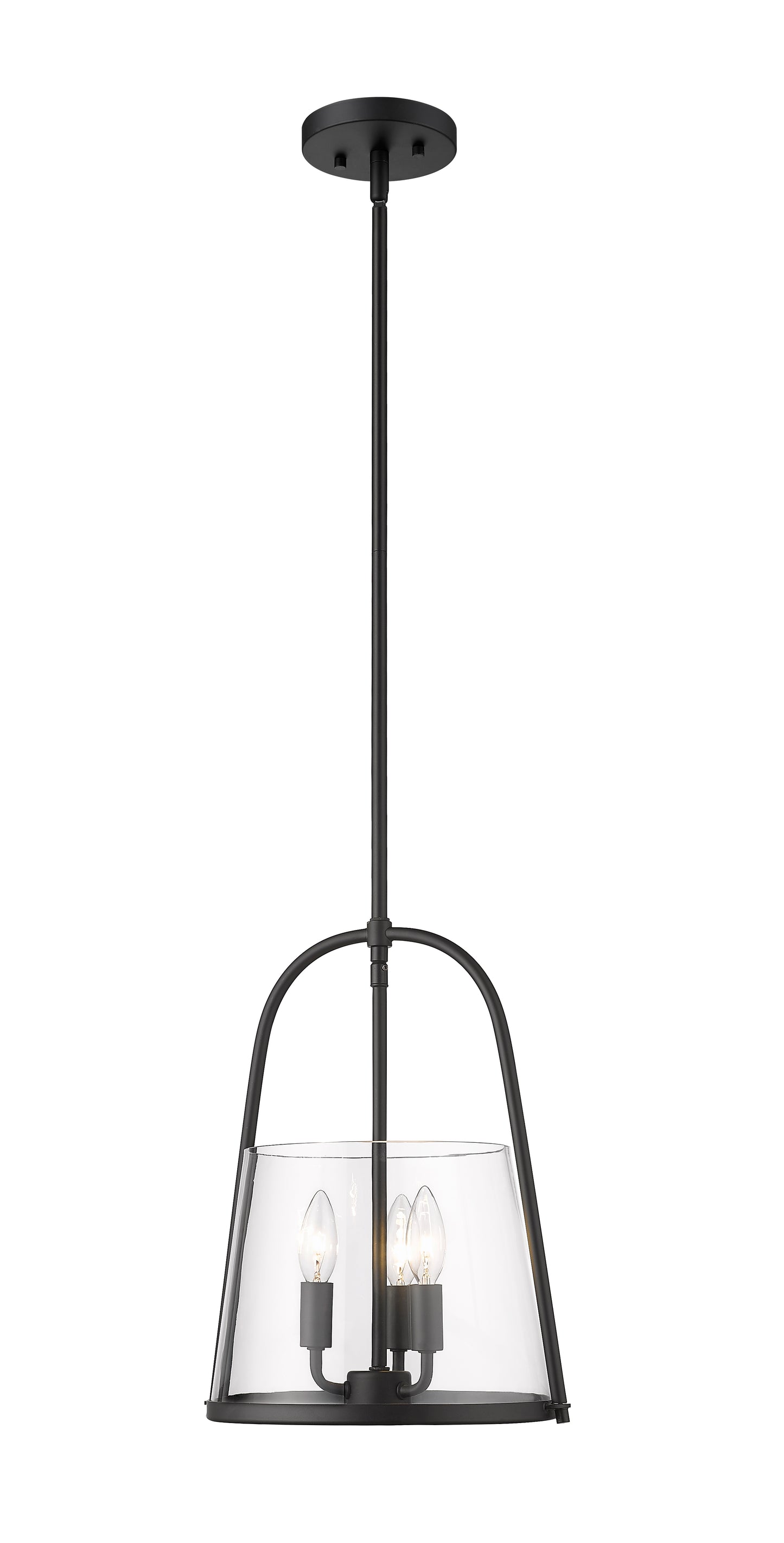 3041P12-MB - Archis 3 Light 12" Pendant - Matte Black