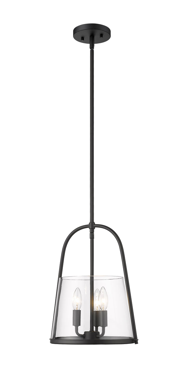 3041P12-MB - Archis 3 Light 12" Pendant - Matte Black