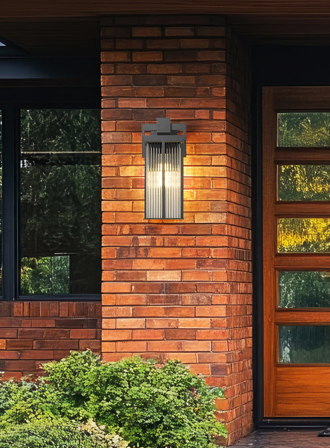 5031M-BK - Fortis 1 Light Outdoor Wall 18" Light - Sand Black