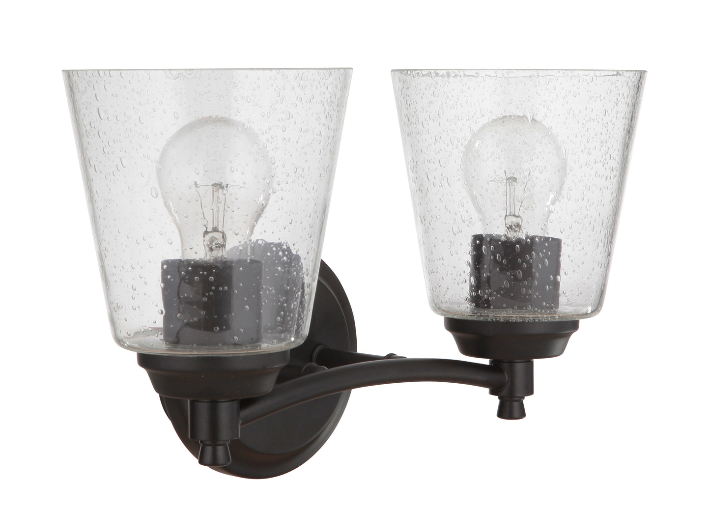 50202-FB - Tyler 2 Light 14" Wide Vanity Light - Flat Black