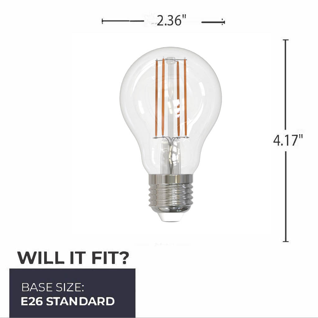 776216 - Dimmable Clear A19 LED Light Bulb - 7.6 Watt - 4000K - 10 Pack
