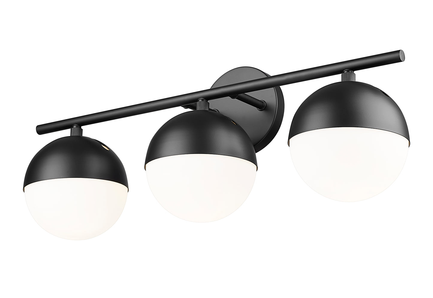 7517-3V-MB - Realm Sphere 3 Light 24" Vanity - Matte Black