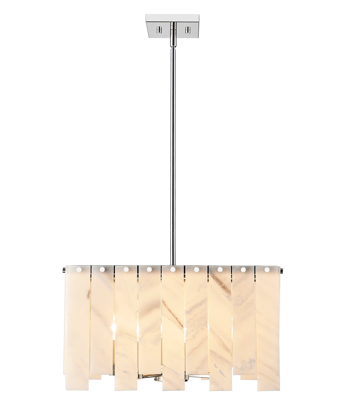345P20-PN - Viviana 8 Light 20" Chandelier - Polished Nickel