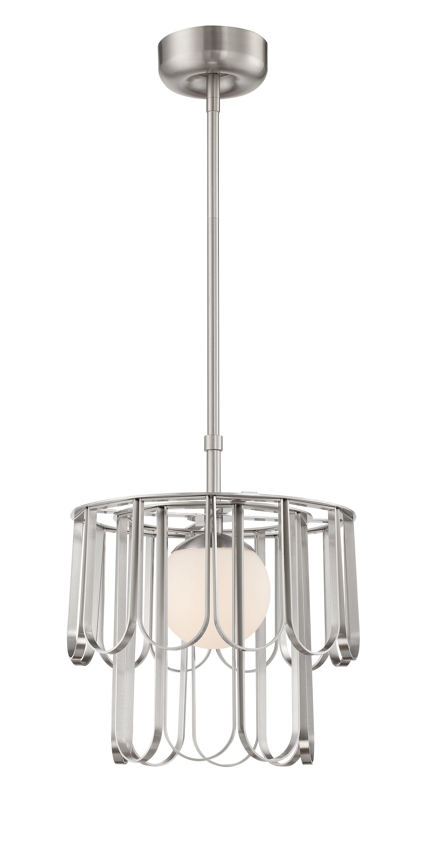 54993-BNK - Melody 1 Light 15" Wide Pendant - Brushed Nickel