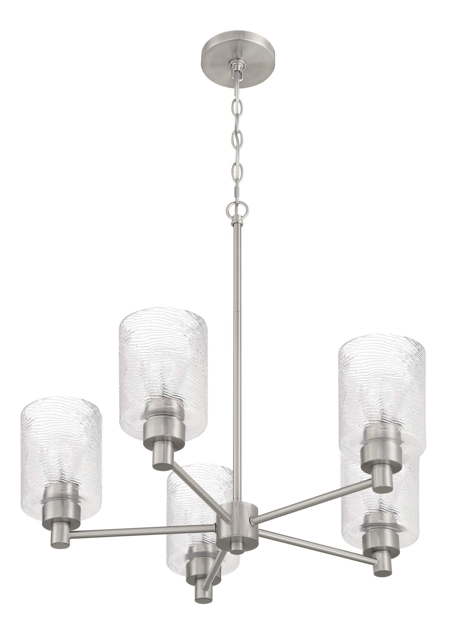 60225-BNK - Lyndsey 5 Light 24" Wide Chandelier - Brushed Nickel