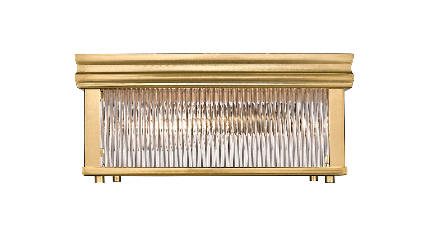 7504FS13-MGLD - Carnaby 2 Light Flush 13" Mount - Modern Gold