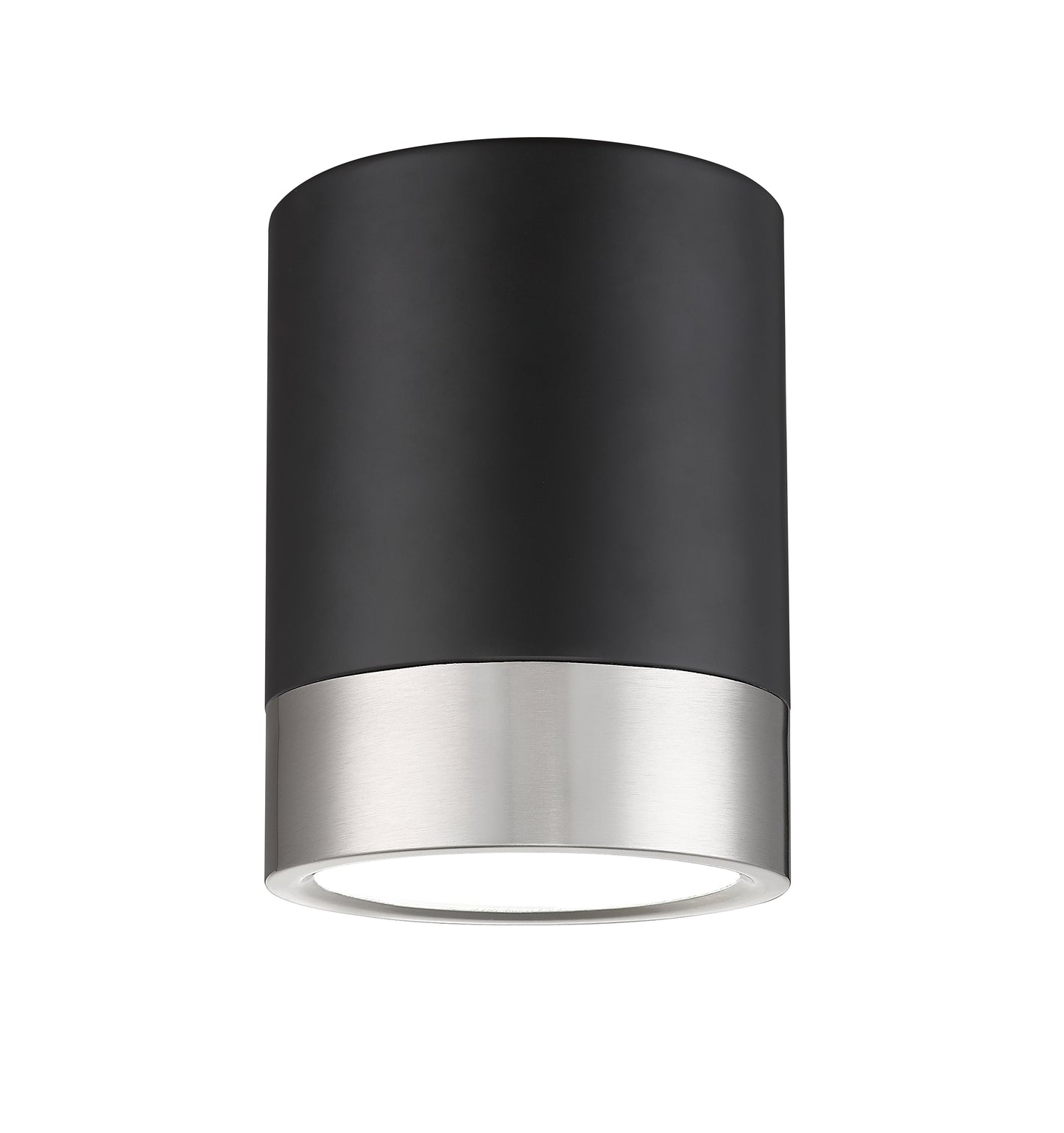 1006F6-MB-BN-LED - Algar 1 Light Flush 6" Mount - Matte Black / Brushed Nickel
