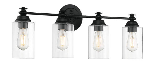 49804-FB-C - Dardyn 4 Light 30" Wide Vanity Light - Flat Black