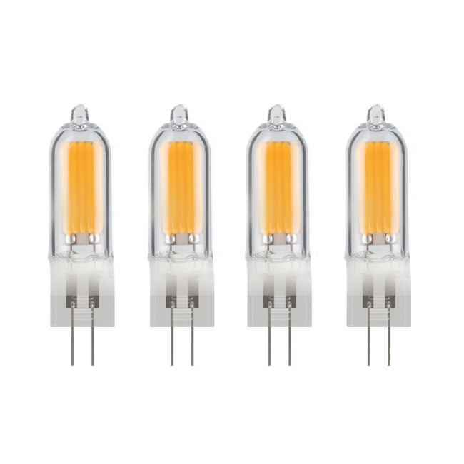 770650 - 12V Dimmable T5 Clear Glass Bi-Pin - 1.8 Watt - 3000K - 4 Pack
