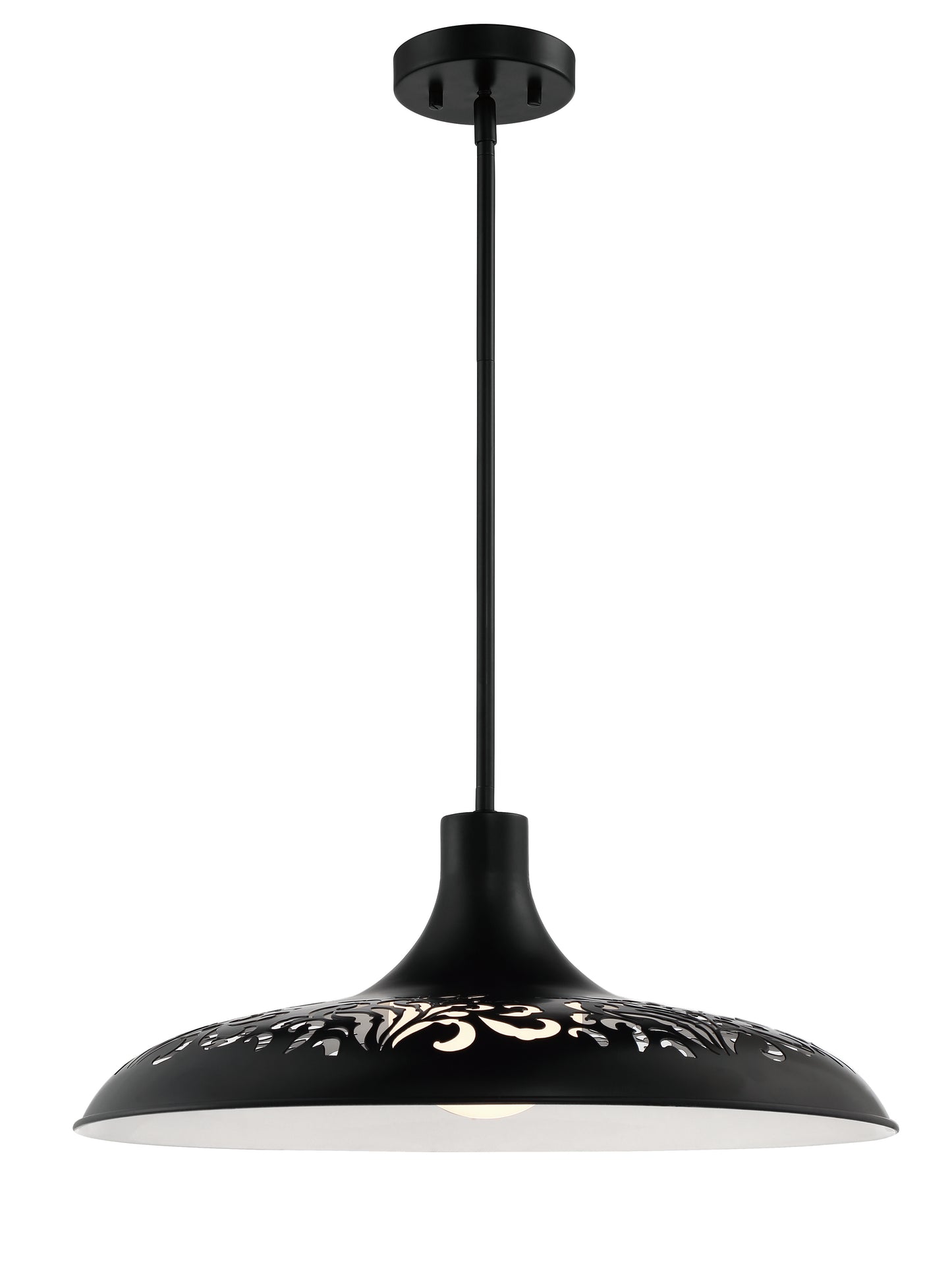 P965FB1 - 1 Light 21" Wide Pendant - Flat Black