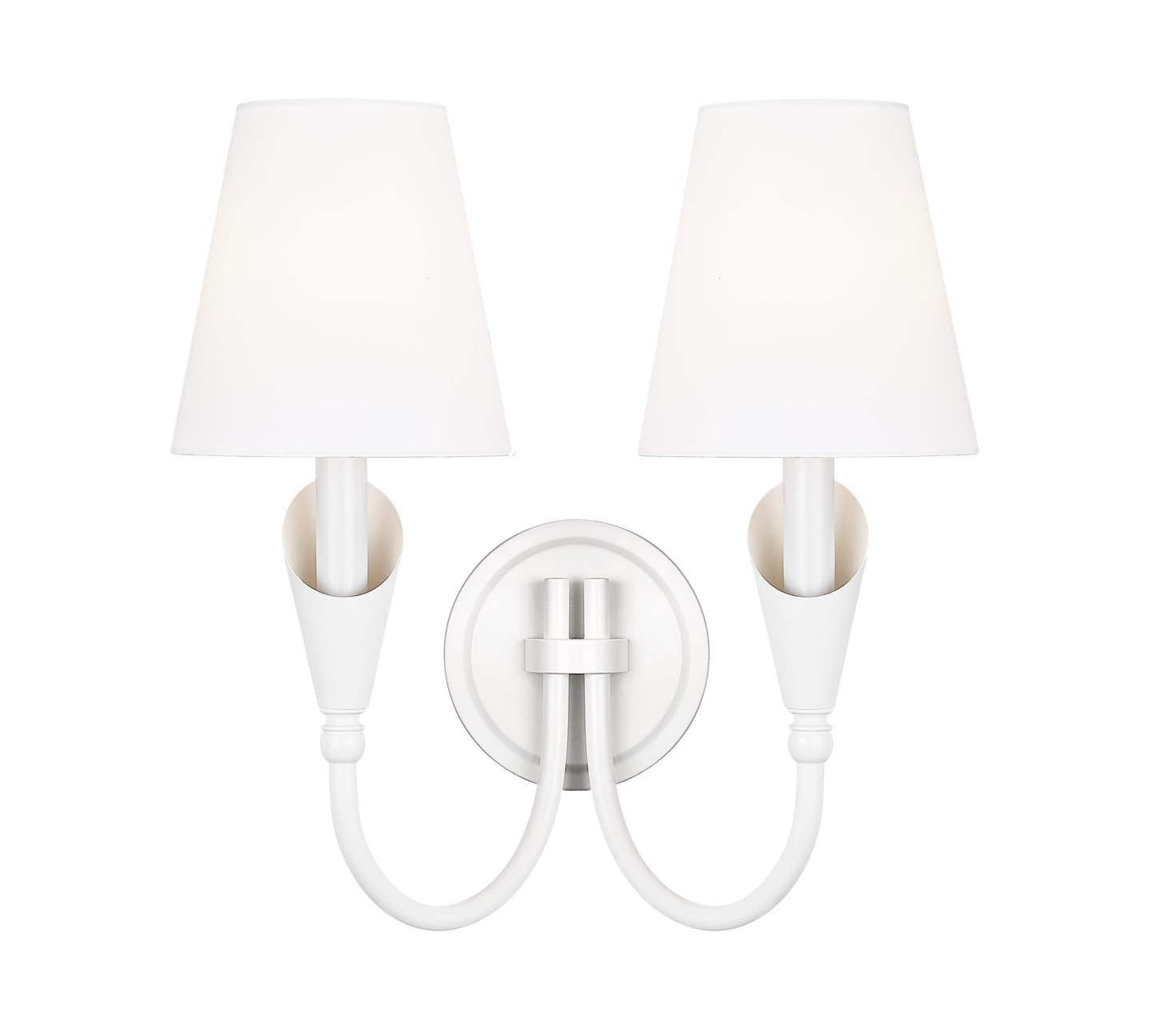 4014-2S-TW - Claudelle 2 Light Wall 14" Sconce - Tundra White