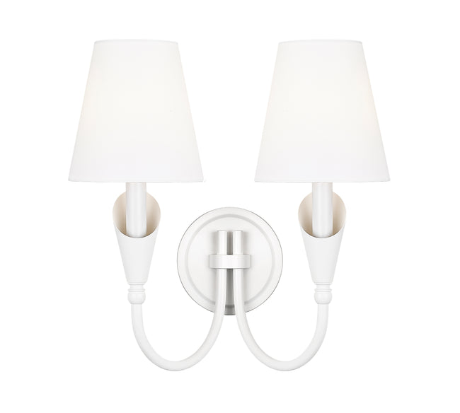 4014-2S-TW - Claudelle 2 Light Wall 14" Sconce - Tundra White