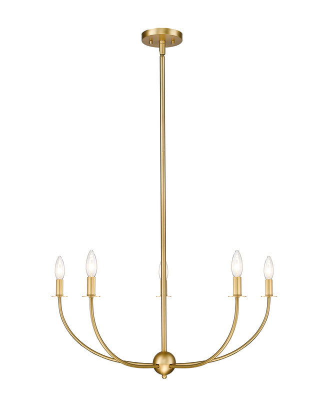 3040-32RB - Shannon 5 Light 32" Chandelier - Rubbed Brass