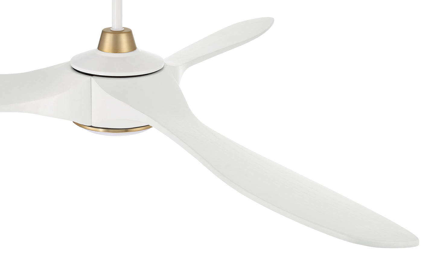 EVY60WSB3-NWF - Envy 60" Ceiling fan, no Wifi 60" 3 Blade Ceiling Fan with Light Kit - White / Satin Brass