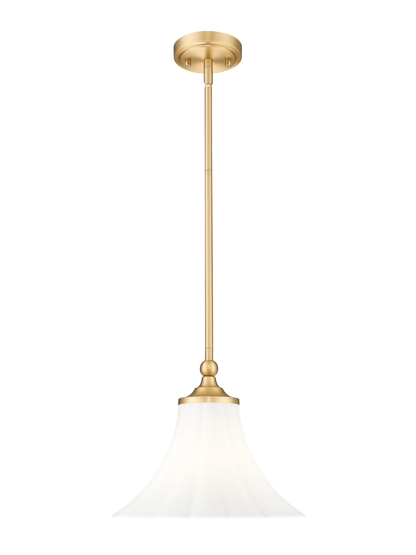 1958P12-MGLD - Fleur 1 Light 12" Pendant - Modern Gold