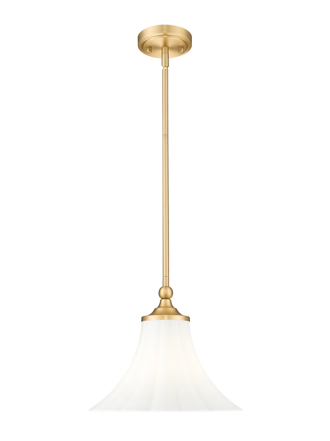 1958P12-MGLD - Fleur 1 Light 12" Pendant - Modern Gold