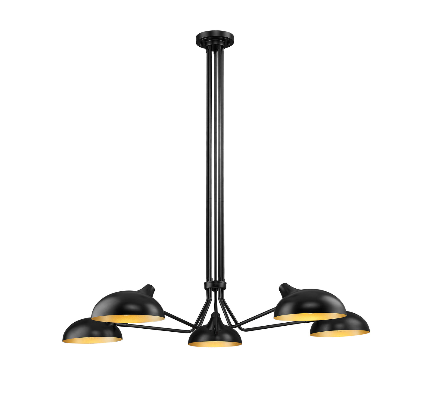 1942-5MB - Bellamy 5 Light 52" Chandelier - Matte Black