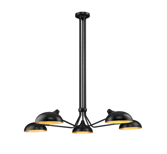 1942-5MB - Bellamy 5 Light 52" Chandelier - Matte Black