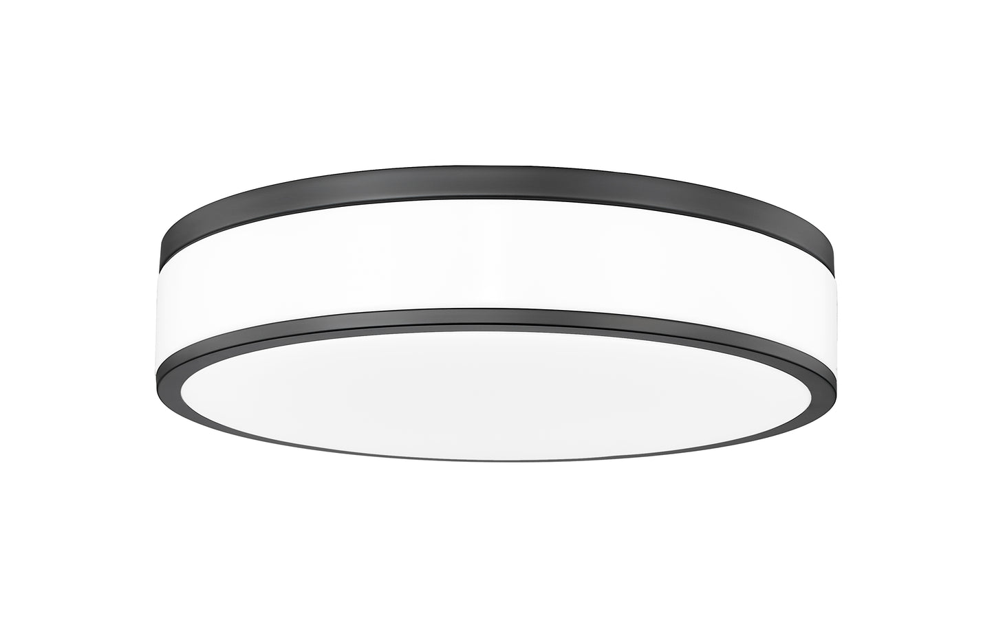1012F16-MB-LED - Ballord 1 Light Flush 16" Mount - Matte Black