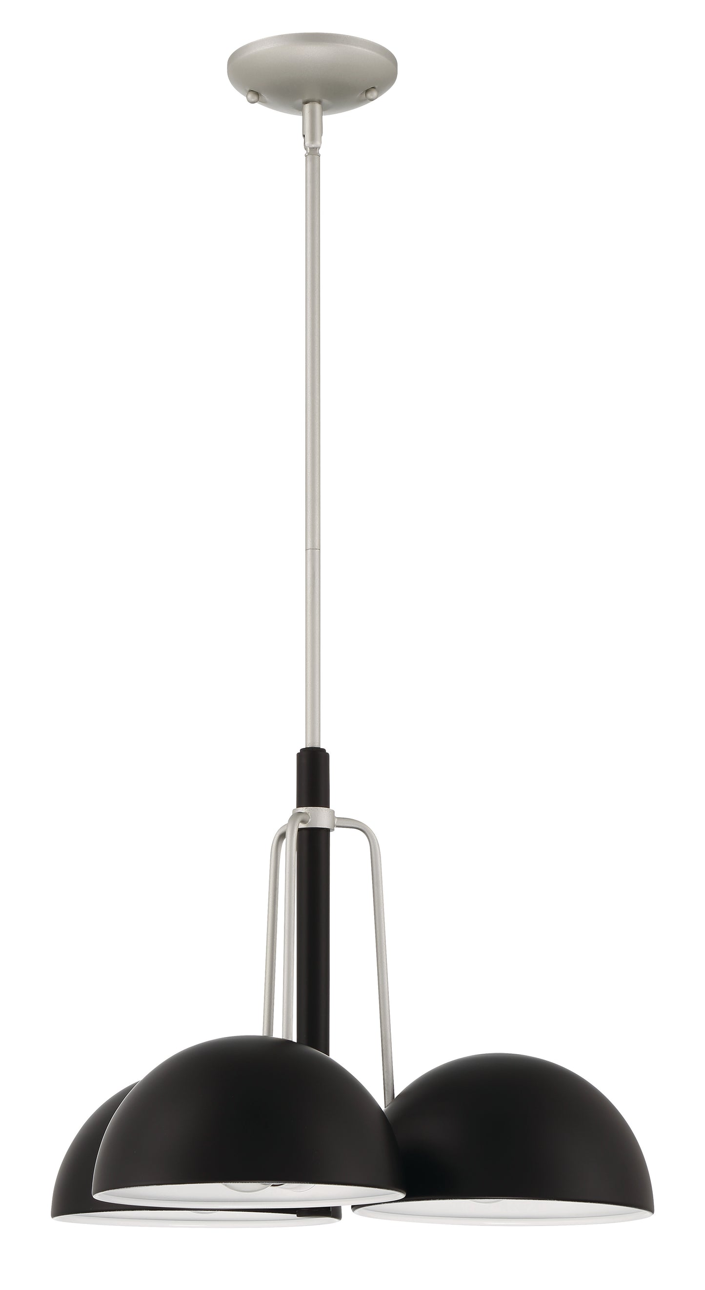 57223-MNSA - Kahn 3 Light 22" Wide Chandelier - Midnight / Satin Aluminum