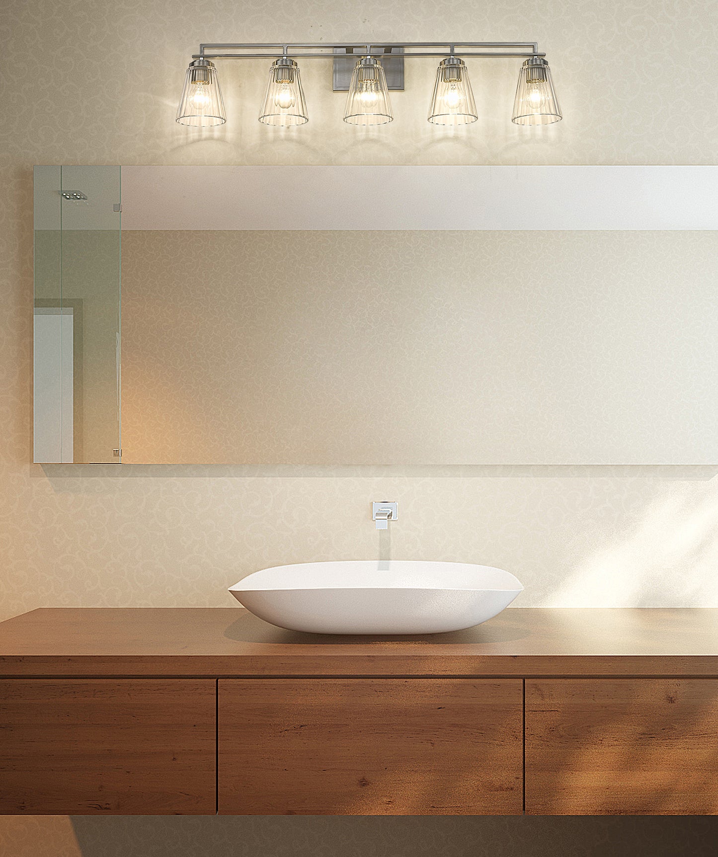 823-5V-BN - Lyna 5 Light 39" Vanity - Brushed Nickel