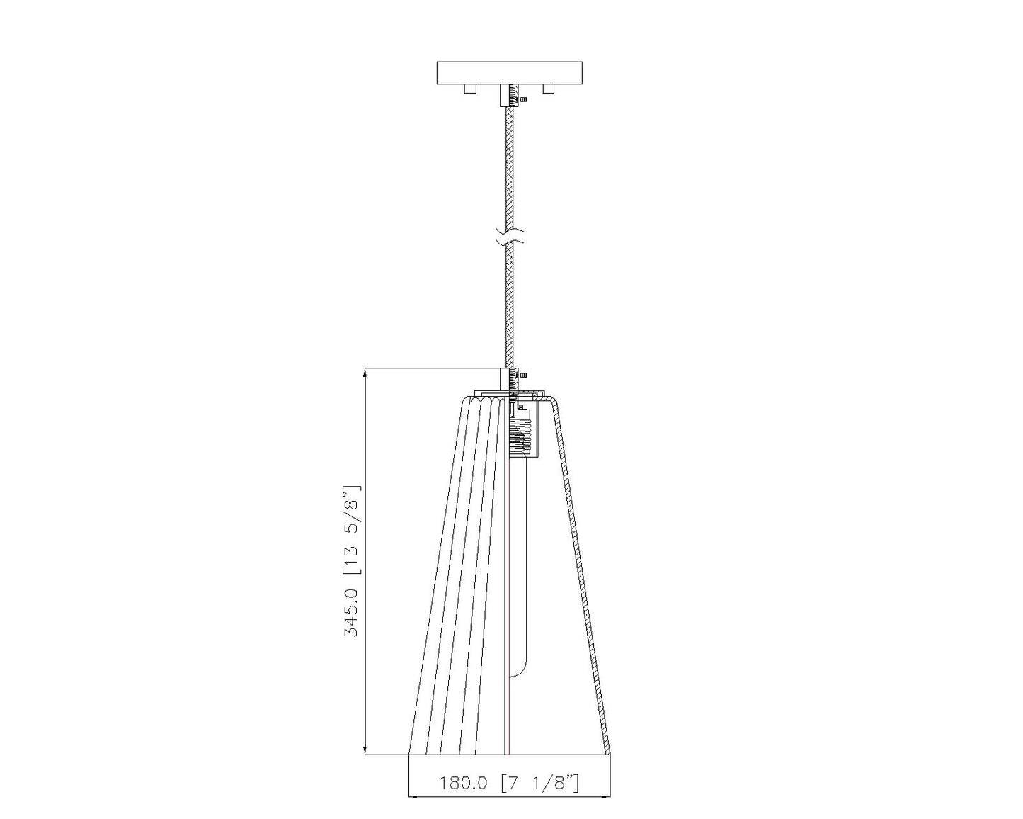 3043P7-BN - Farrell 1 Light 7" Pendant - Brushed Nickel