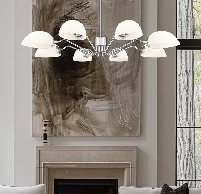 3048-8BN - Breton 8 Light 46" Chandelier - Brushed Nickel