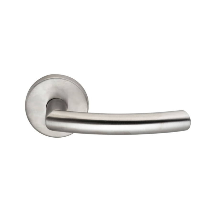 47/234T.PA32D - Passage Biscayne Right Handed Lever - Plain Rosette - Brushed Stainless Steel