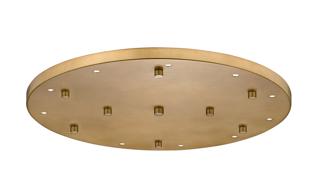 CP2411R-RB - Multi Point Canopy 11 Light Ceiling 24" Plate - Rubbed Brass