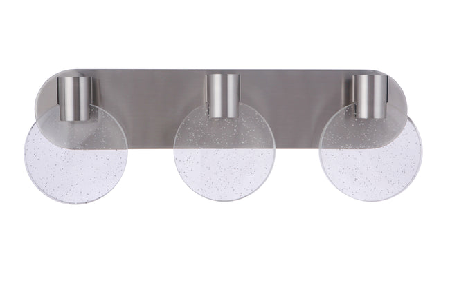 15122BNK-LED - Glisten 3 Light 22" Wide LED Vanity Light - Brushed Nickel