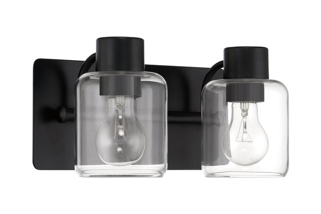 17712FB2 - Rori 2 Light 12.38" Wide Vanity Light - Flat Black