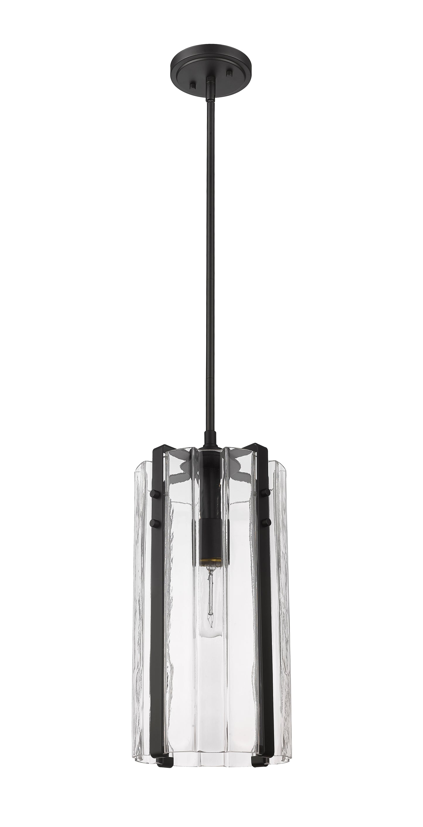 3036P8-MB - Alverton 1 Light 8" Pendant - Matte Black