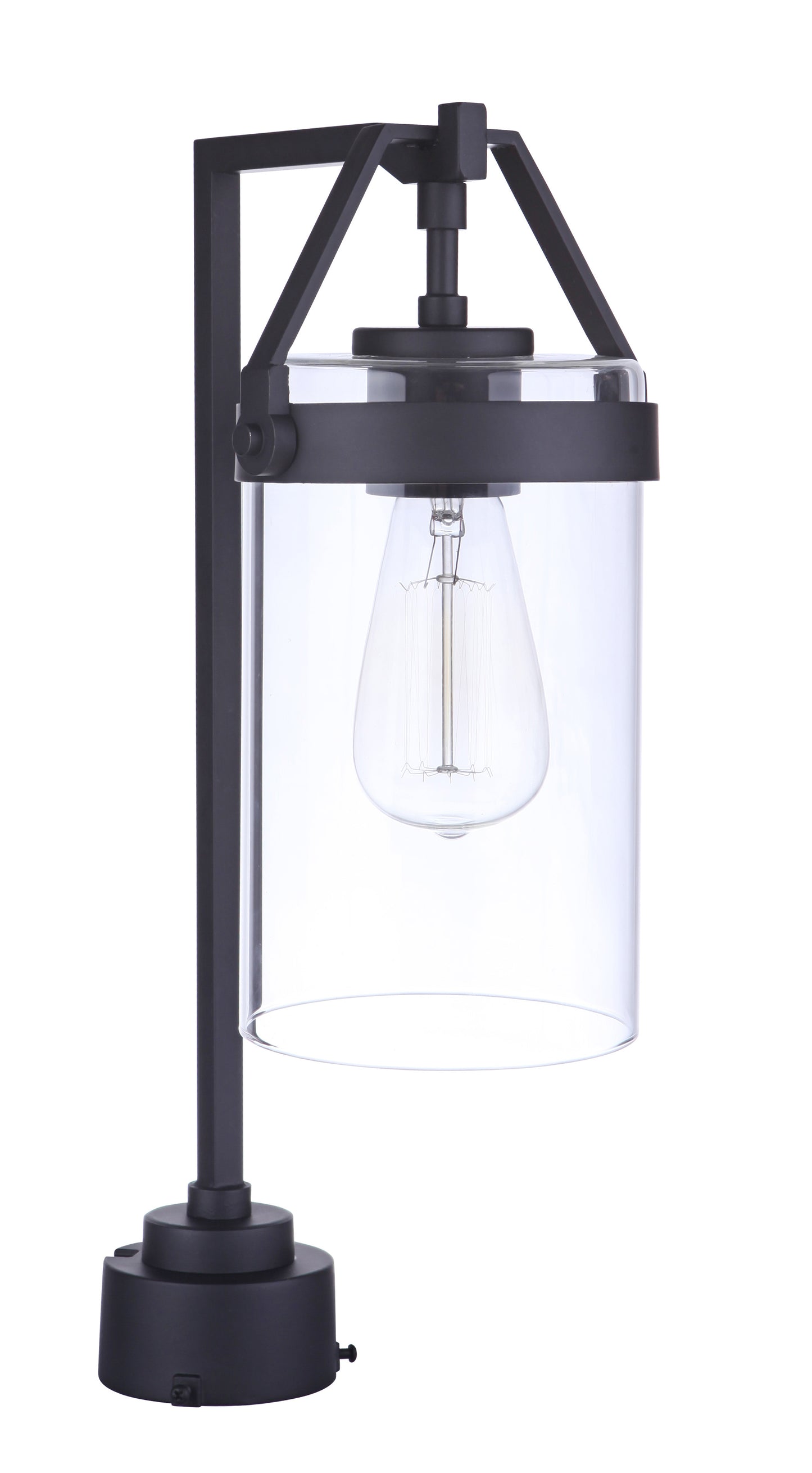 ZA3315-MN - Franklin 1 Light 17" High Post Mount - Midnight