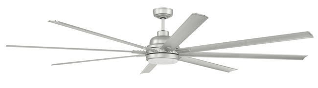 RSH84PN8 - Rush 84 84" 8 Blade Indoor Outdoor Ceiling Fan with Light Kit - Painted Nickel