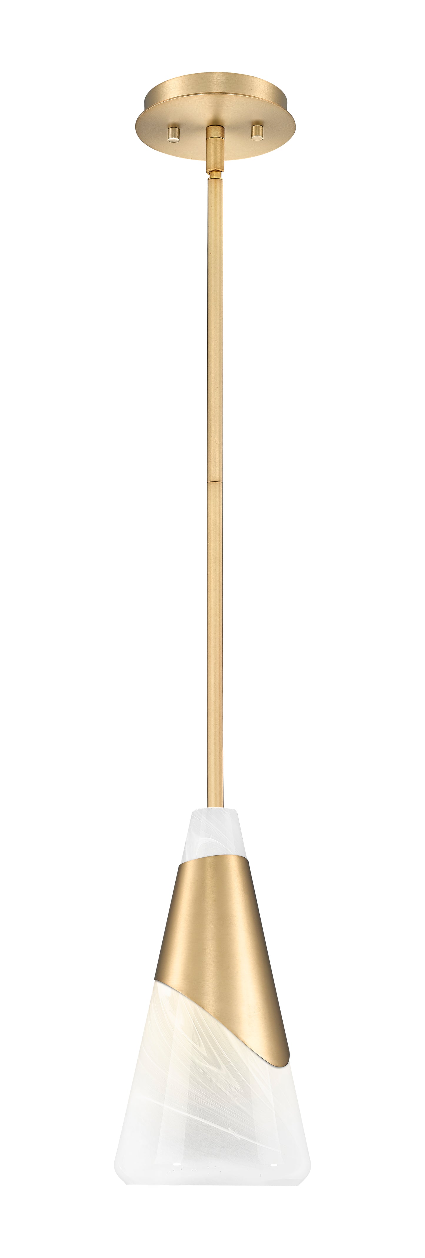 828P7-ROD-MGLD - Aimie 1 Light 7" Pendant - Modern Gold