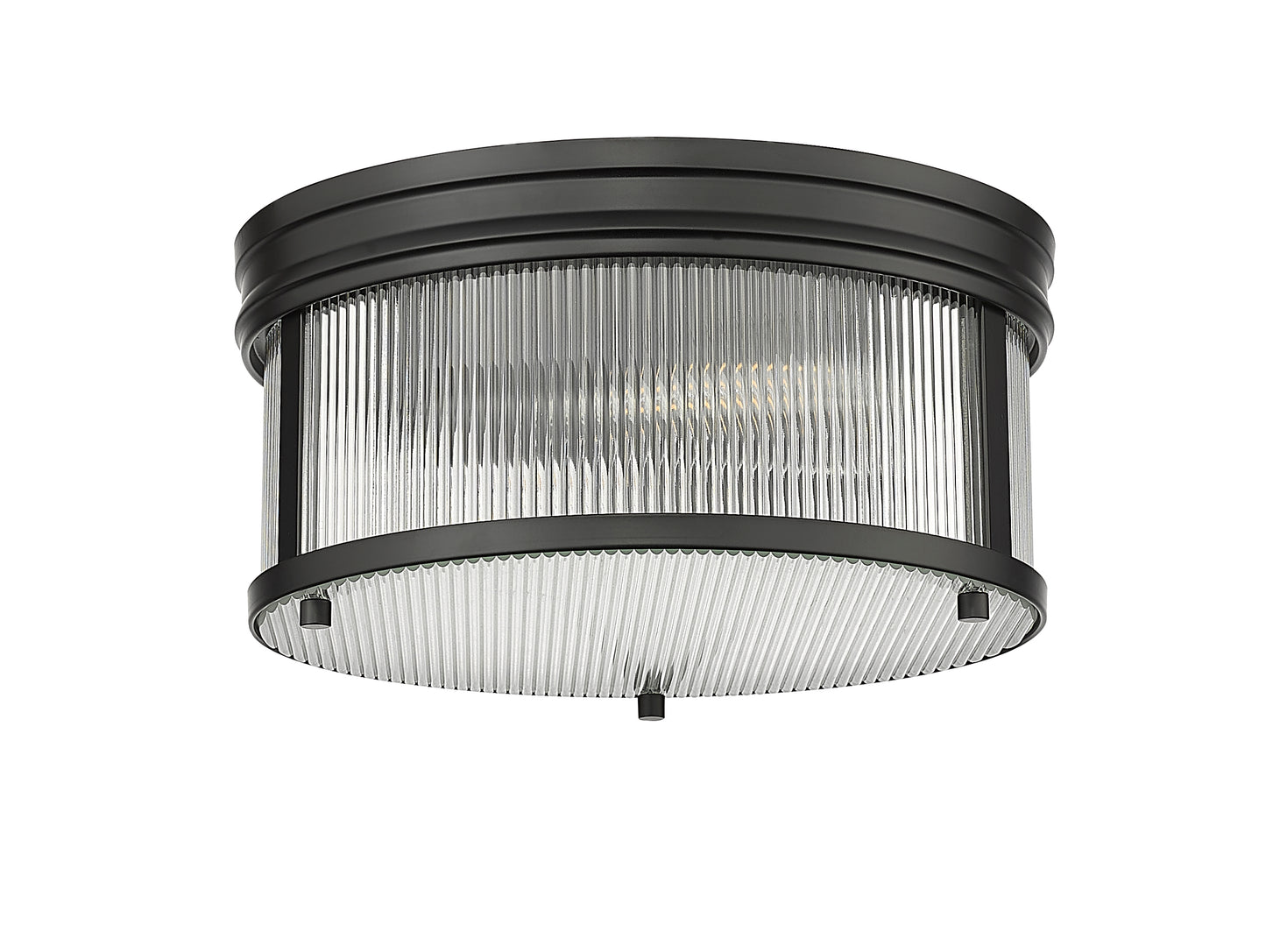7504FR13-MB - Carnaby 2 Light Flush 13" Mount - Matte Black