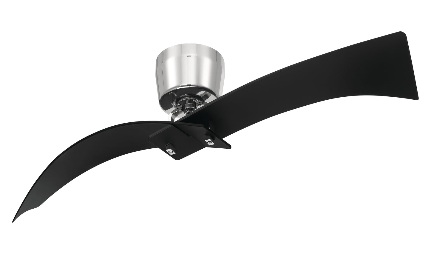 TRN52FBPLN2 - Tern 52" 2 Blade Ceiling Fan - Flat Black / Polished Nickel