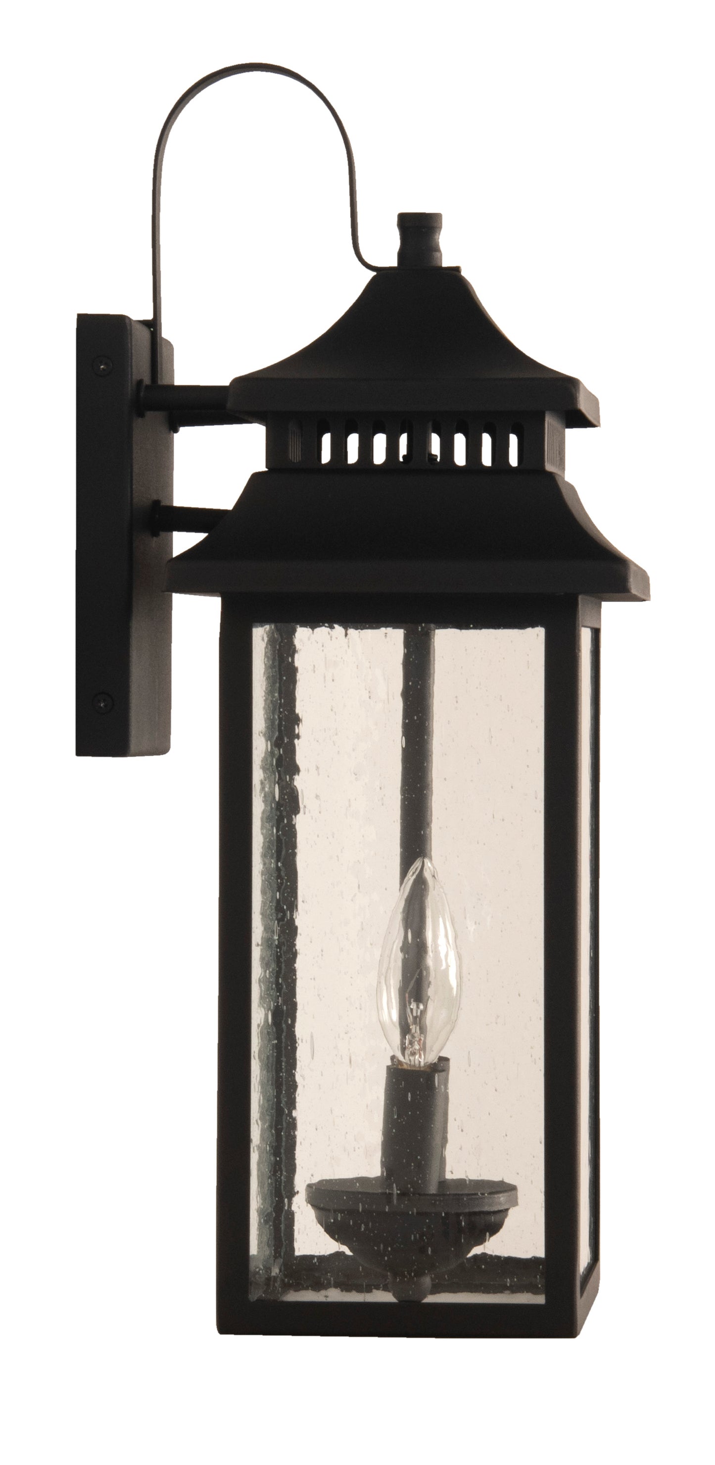 ZA3114-TB - Crossbend 2 Light 18" High Outdoor Wall Lantern - Textured Black